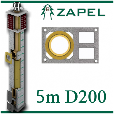 ZAPEL ECO S 5M Ø200 + 2 W